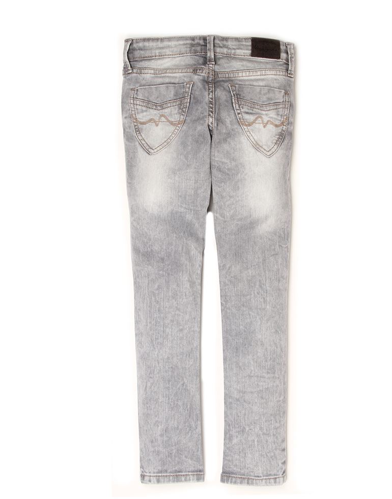 Pepe Jeans Girls Grey Solid Jeans